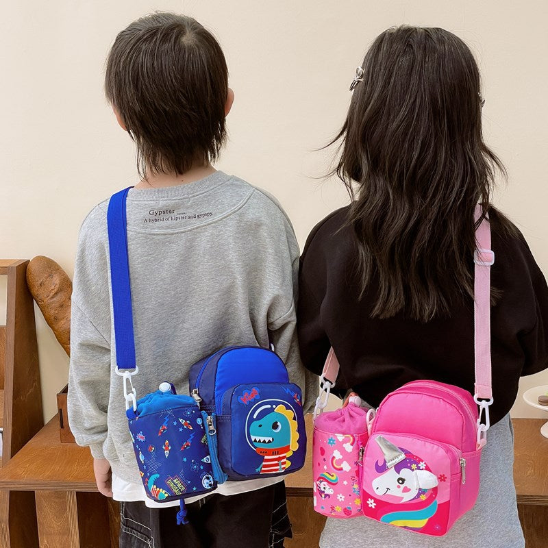 Girls And Boys Convertible Crossbody Backpack Cute Small Water Bottle Backpack For Outdoor Trips