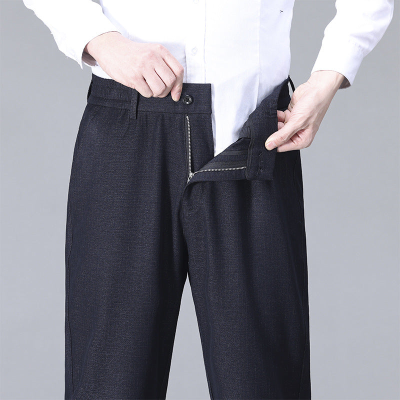 Mens Business High-Waisted Fashionable Casual Pants