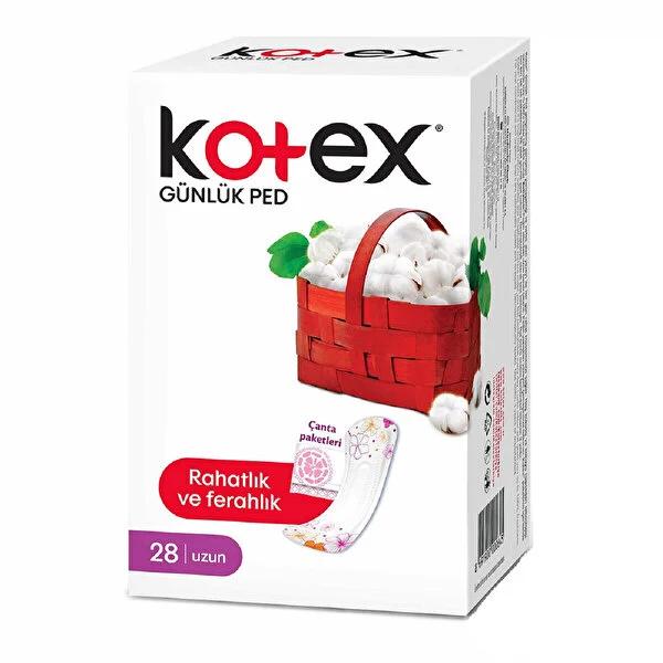 Kotex Eko Uzun: 100% Cotton Daily Panty Liners for Long-Lasting Freshness & Comfort - 28 Count