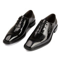Short Laser Carved Calf Head Leather Shoes