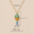 Colorful Dripped-Oil Egg Tumbler Puppy Pendant Necklace