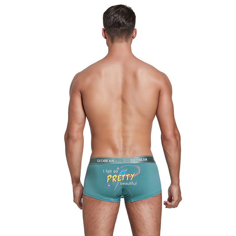 Spring Men's Trendy Sexy Low Waist Boxers