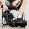 New Men's Breathable Mesh Sneakers, Trendy Versatile Anti-slip Chunky Sole Casual Dad Shoes For Men