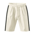 Mens Beach Outdoor Sports Shorts Breathable Striped Casual Cropped Trousers