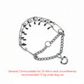 Chrome Plated  Pinch Dog Collar Proong Dogs Training Choke Chain Dog Training Necklace Rubber Tips Guardian