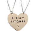 European American Duo Letter Pendant Clavicle Necklace