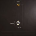 All Copper Light Luxury Crystal Chandelier Modern Minimalist Restaurant Three-Head Chandelier
