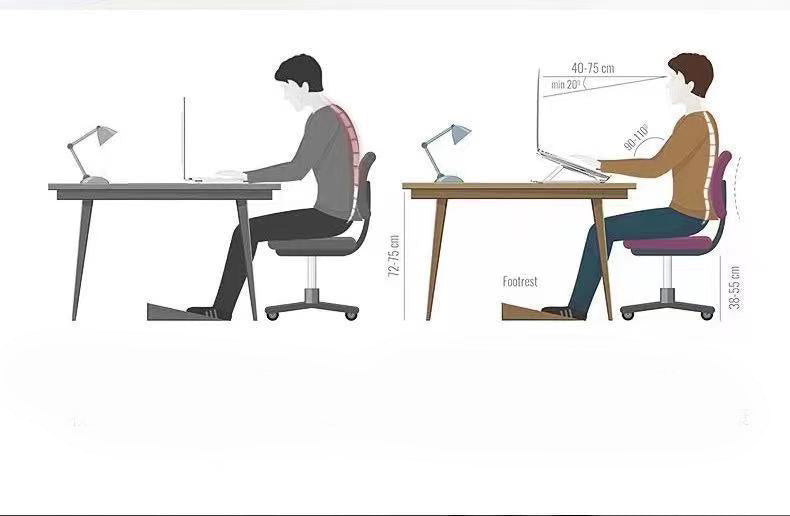 Folding Notebook Computer Desk with Dual Fans for Stability