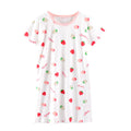 Children's Pajamas Summer Short-Sleeved Girls Nightdress Cotton