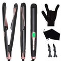 New 2-in-1 Titanium Tourmaline Ionic Ceramic Flat Iron Curler