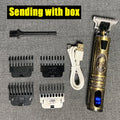 Retro T9 Electric Hair Clipper with LCD Display and USB Charging