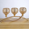 Crystal Geometric Wrought Iron Candle Holder Ornament