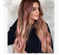 Brown Pink Big Wave Cosplay Party Wig