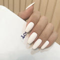 Frosted Short Ballet Fake Nails