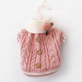 Classic Knitted Pet Sweater Overall Sweet Color Dog Clothes for Small Dogs Winter New Year's Dog Jacket Warm Luxury Cat Clothing
