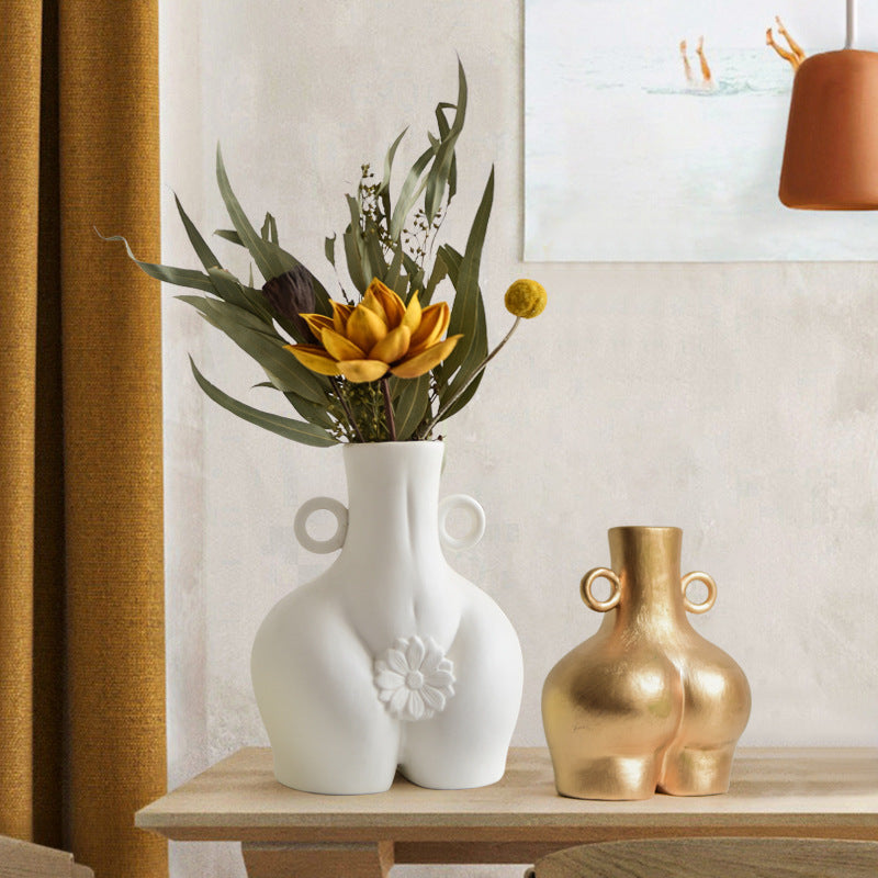 Body Art Vase Home Decoration Living Room Flower Arrangement