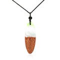 Resin & Wood Pendant Necklace