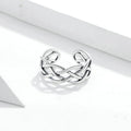 Bamoer Sterling Silver Woven Texture Ring