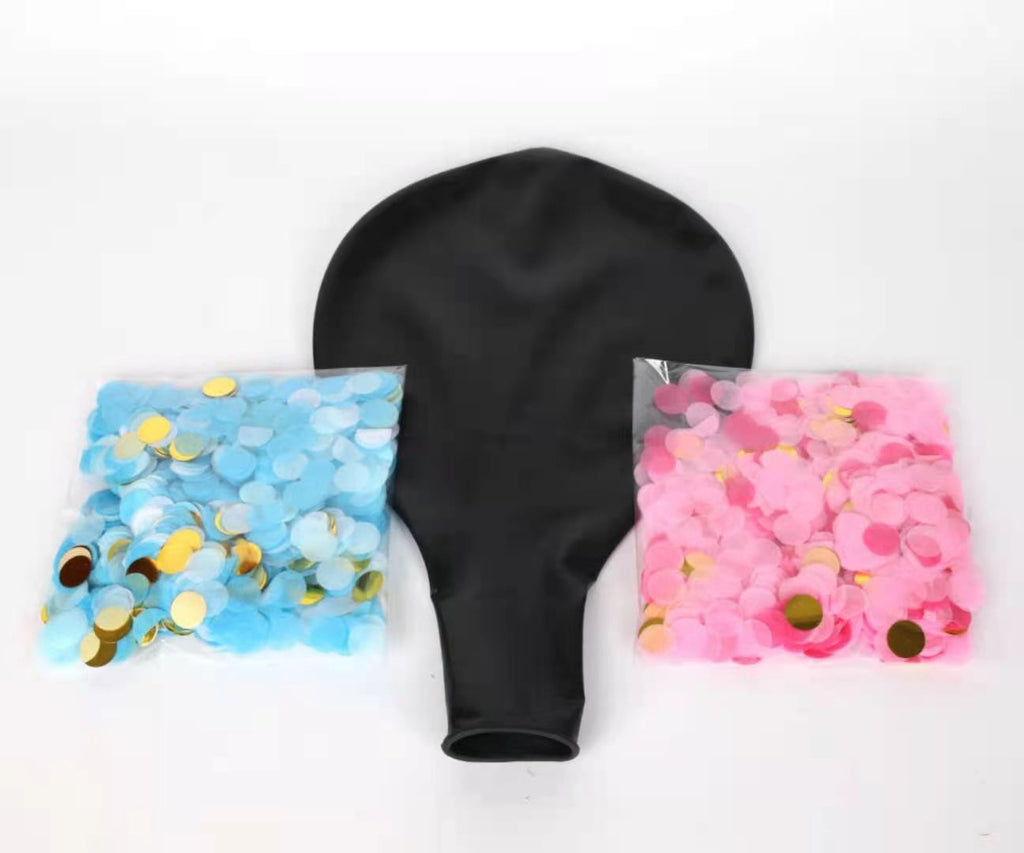 36inch Boy or Girl Gender Reveal Balloon Black Latex