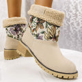 Embroidered Ethnic Snow Boots for Women
