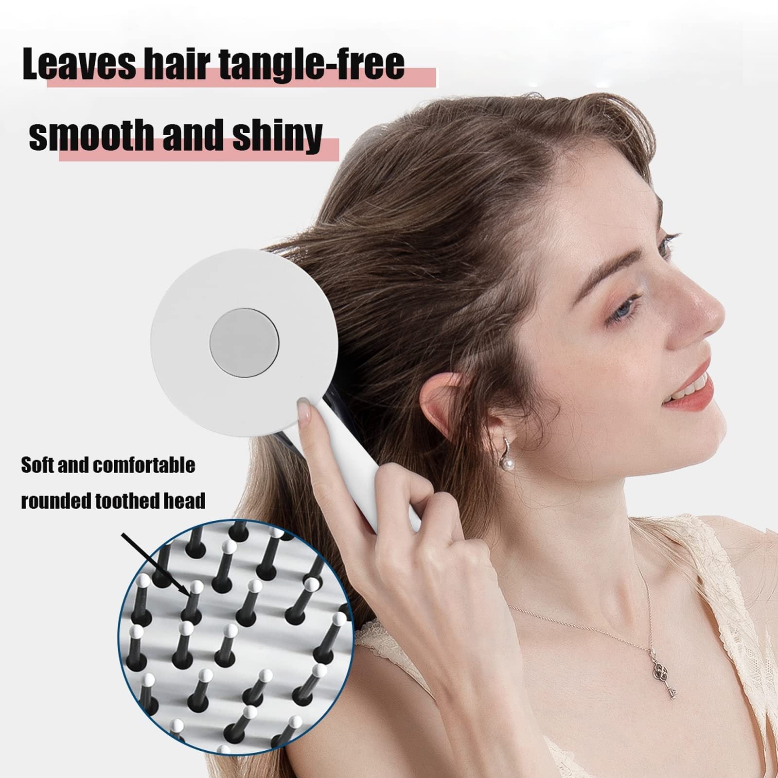 Self-Cleaning Anti-Static Massage Brush