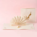 3D Sakura Kissing Lover Greeting Card