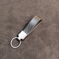 Suede Car Keychain With Metal Anti-loss Feature