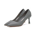 Soft Leather Nude Pointed Toe High Heels