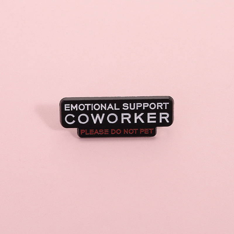 Retro Personalized English Letter Metal Enamel Badge