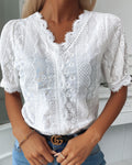 Women's Fashionable Personalized Lace Top Shirt
