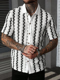 Men's Retro Plaid Knitted Short Sleeve