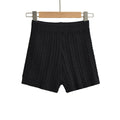 Versatile Solid-Color Tight Knitted Shorts