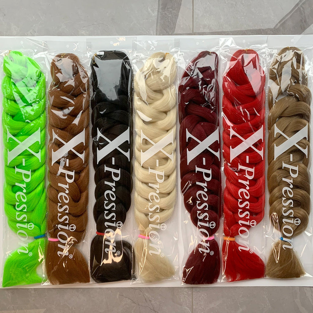 Womens Multi-colored Long Braided Ponytail