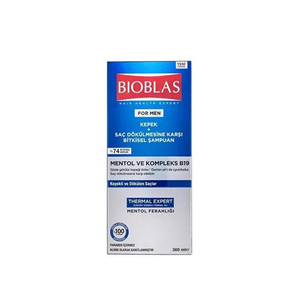 Bioblas Mint Shampoo with B19 Complex - 12oz | Anti-Dandruff Care