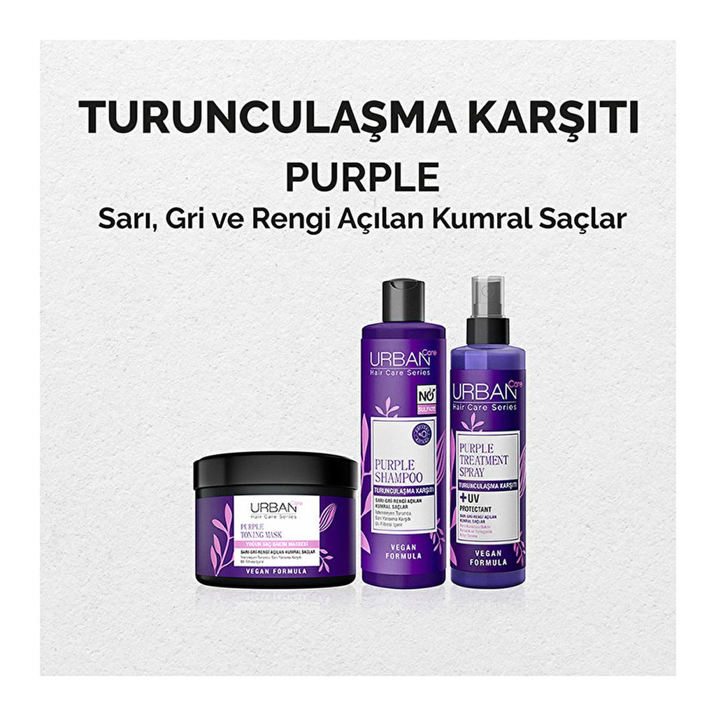 Urban Care Anti Brass Purple Hair Treatment: Vegan Keratin Hair Toner for Blonde & Gray Hair - Paraben Free, Eliminates Yellow Tones, UV Protection