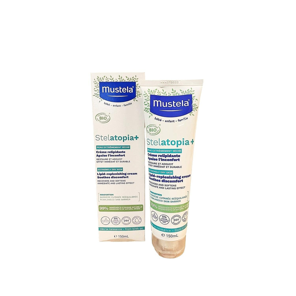 Mustela Stelatopia Moisturizing Cream for Sensitive Skin - 150ml Hydrating Relief for Dry, Irritated Skin