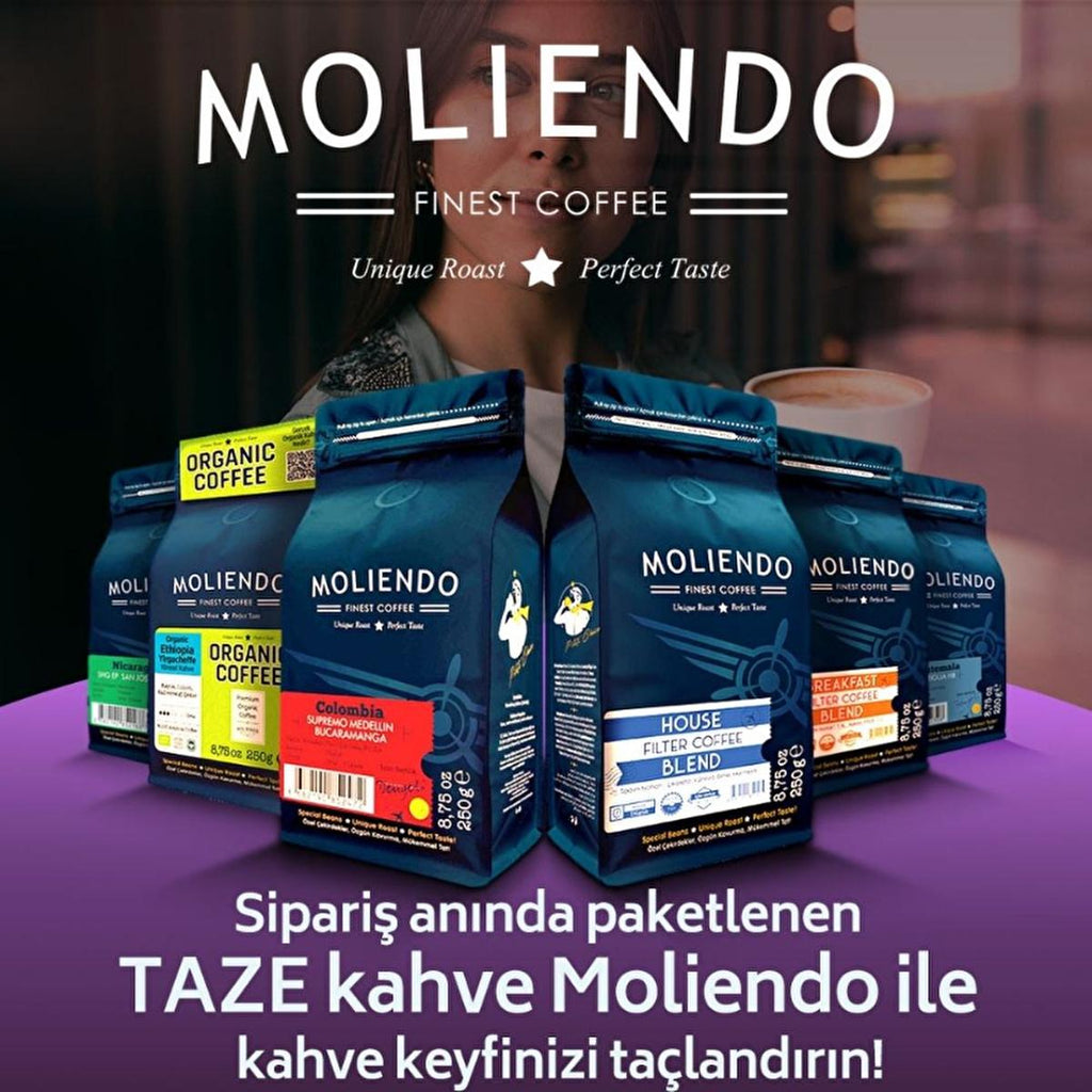 Moliendo Ravello Espresso Coffee Beans - 100% Arabica Espresso Blend, Rich Flavor with Chocolate & Citrus Notes