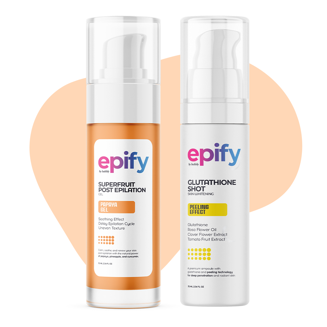 Epify Radiant Glow Face Care Set, Glutathione Shot &amp; Superfruit Papaya Gel, 2-Step Face Routine