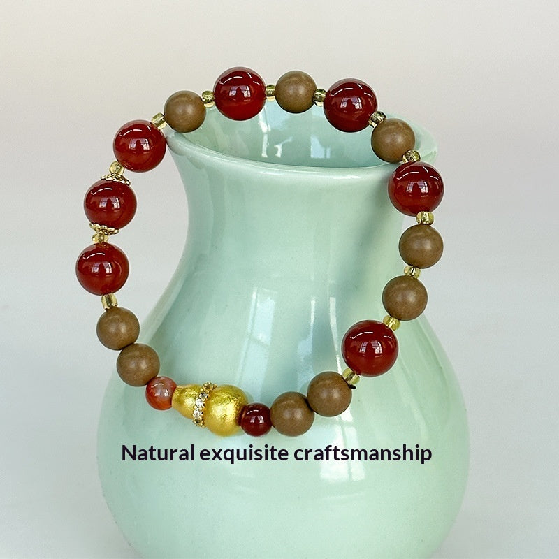 Natural Herbal Incense Bead Bracelet Versatile High-end And Vintage-style