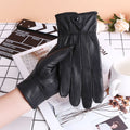 Fleece-lined Thickened Cold-resistant Windproof Sheepskin Mittens For Cycling