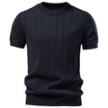 Crew-neck Business Mens Short-sleeve Sweater