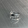 Irregular Black Onyx Street Tide Ring