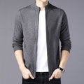 Mens Thickened Warm Solid-color Sweater