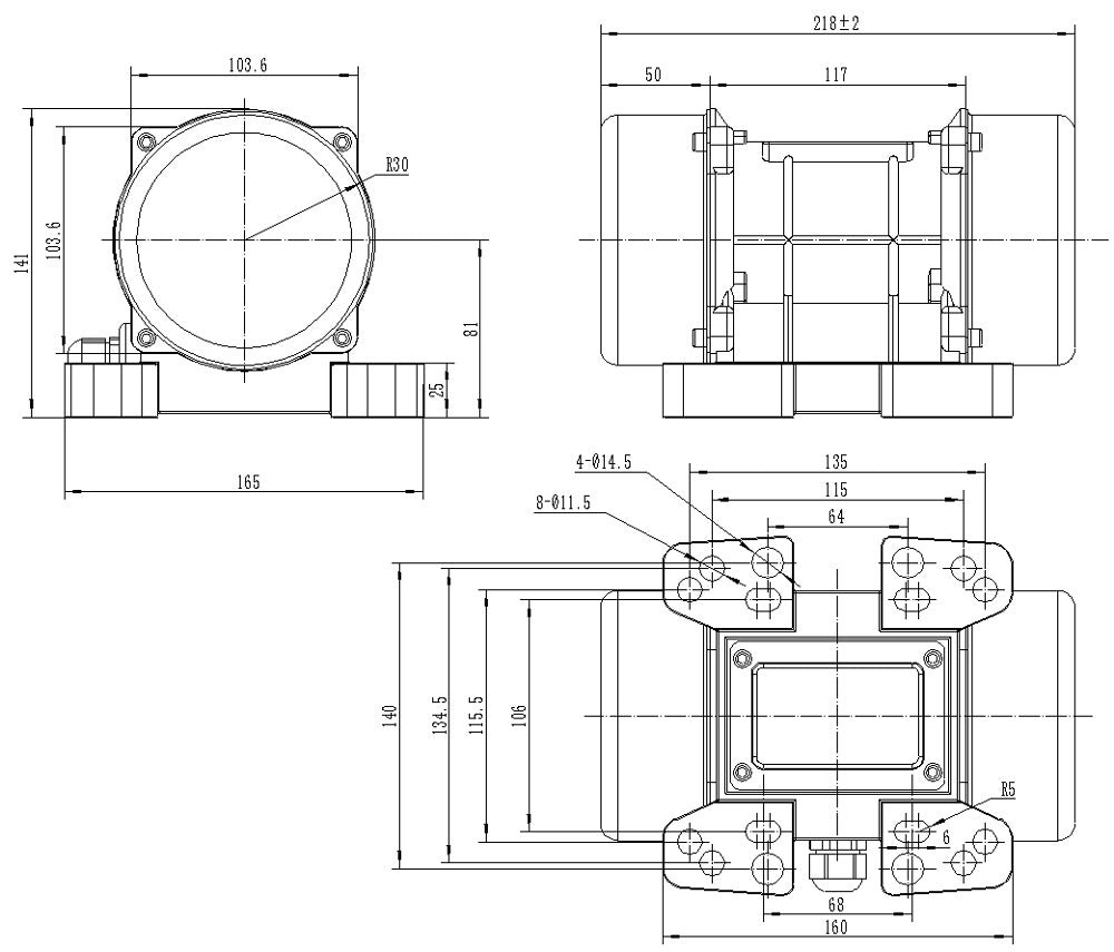 MVE200DC 12V/24V Vibration Motor for Concrete Equipment