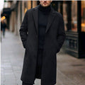 New Men's Casual Wool Coat Long Style