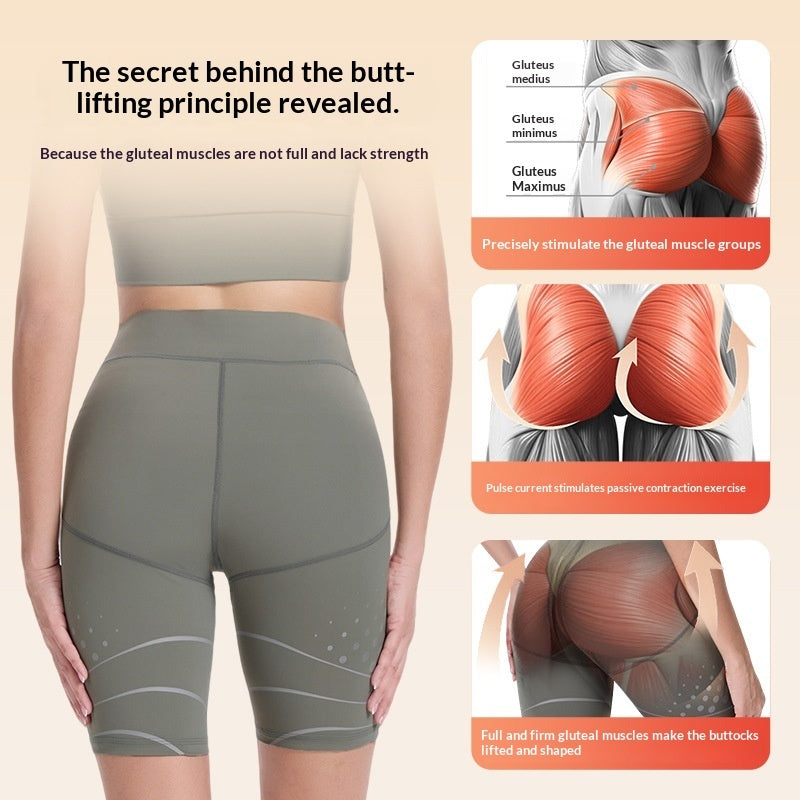 Smart Wearable Fitness Leggings With EMS Hip-enhancing Pulses For Yoga