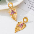 Wholesale Floral Linked Drop Earrings, New Arrival Minimalist Earrings For Women, European American Luxury High-End Light Luxury Jewelry