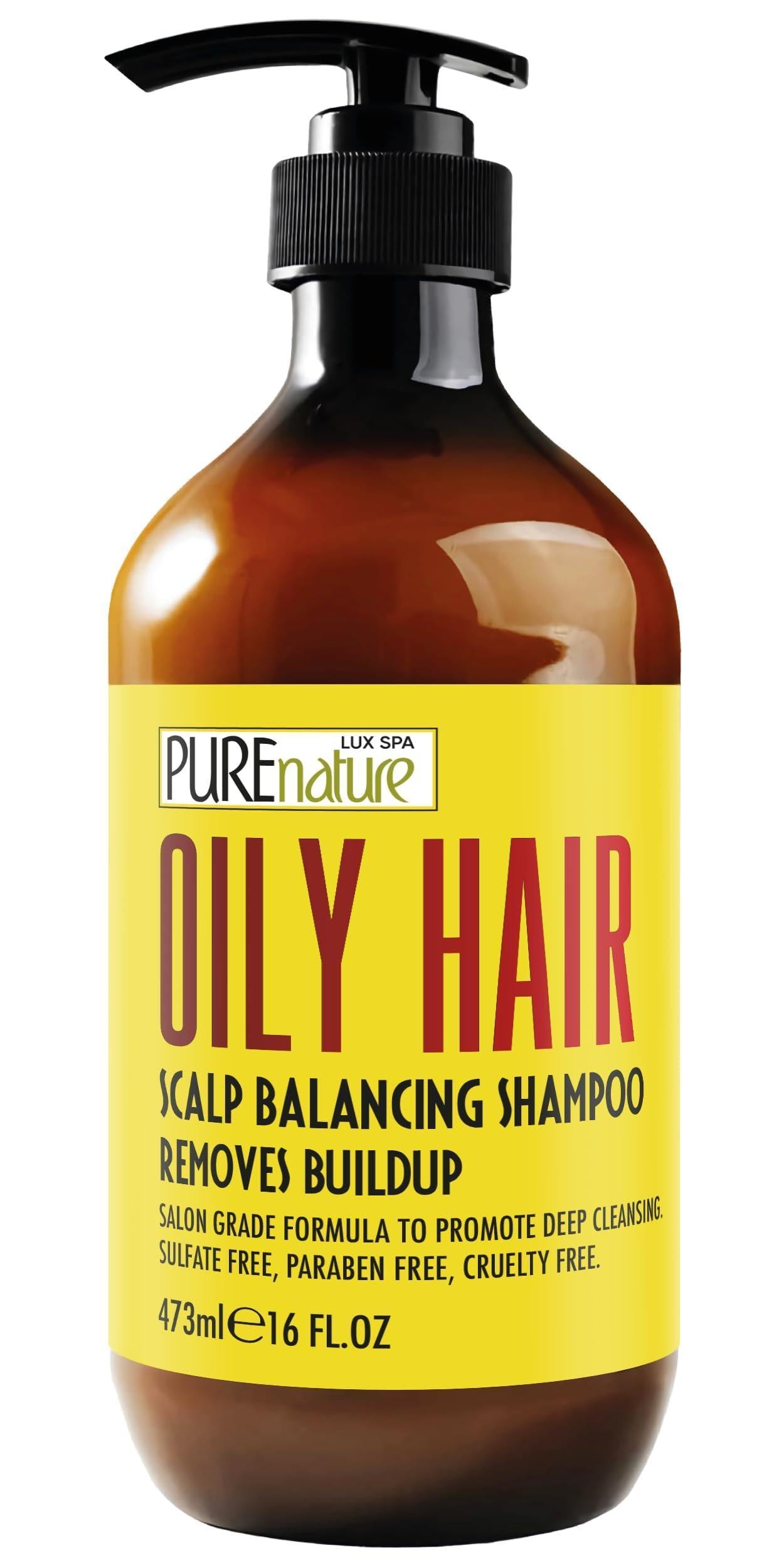 Oily Hair Shampoo Sulfate Free 16 Fl Oz Buildup Remover for Itchy Scalps Deep Cleanse Shampoo for Dandruff and Flake Treatment for Men and Women Paraben Free Salon Professional Formula