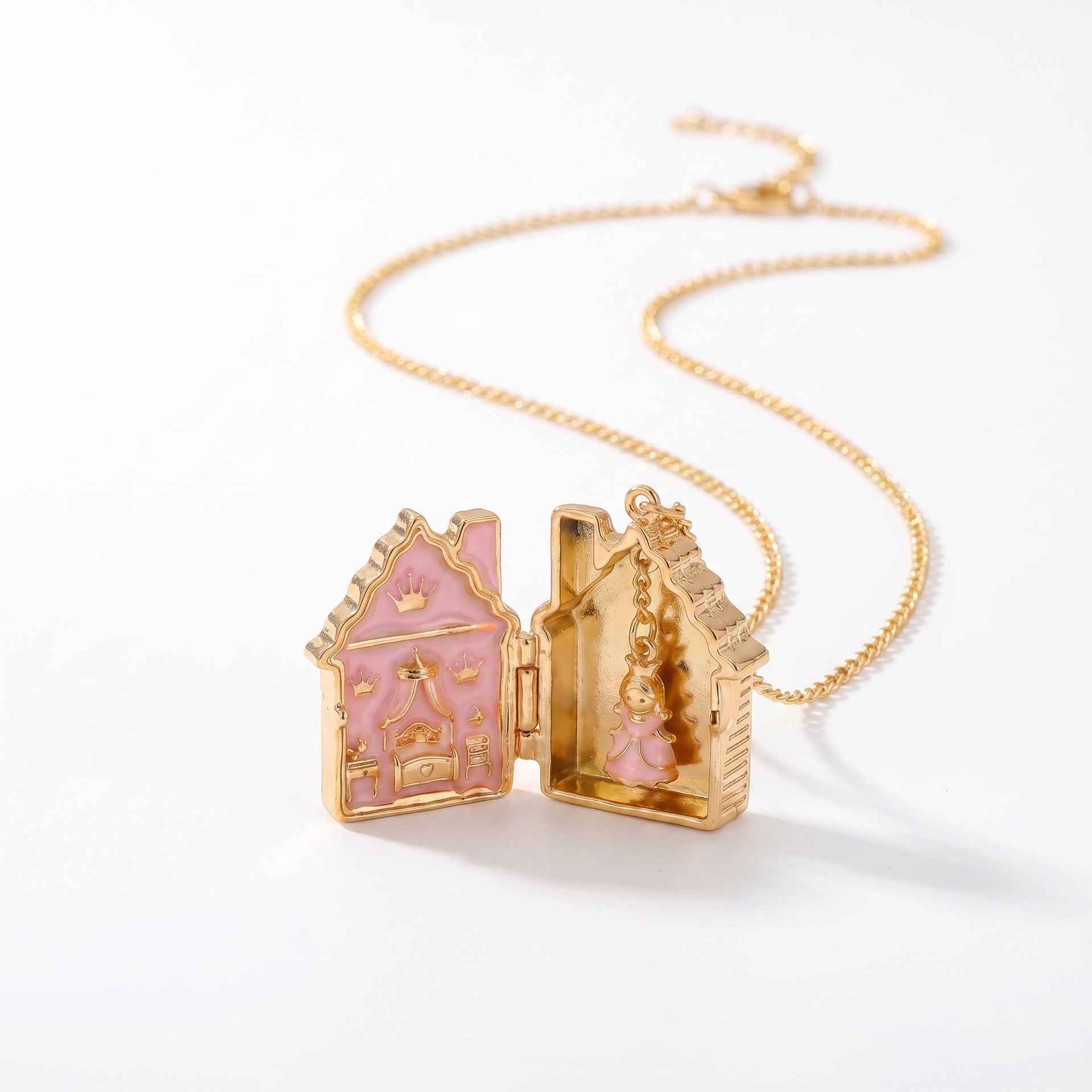 Gingerbread House Series Openable Pendant Necklace