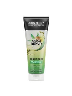 John Frieda Detox & Repair Hair Conditioner - Deeply Cleanses, Repairs & Moisturizes Damaged Hair - Sulfate, Paraben & Cruelty-Free - 8.45 fl oz